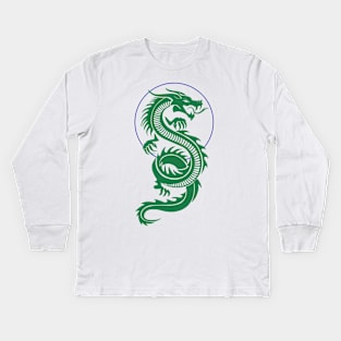 Emerald Dragon Kids Long Sleeve T-Shirt